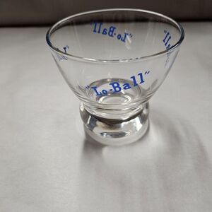 Eva Zeisel Mid Century Modern Set Of 6 Blue & Clear Lo Ball Glasses